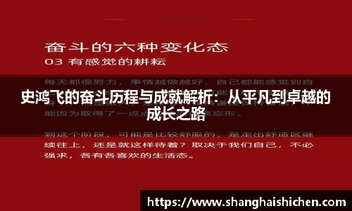 史鸿飞的奋斗历程与成就解析：从平凡到卓越的成长之路